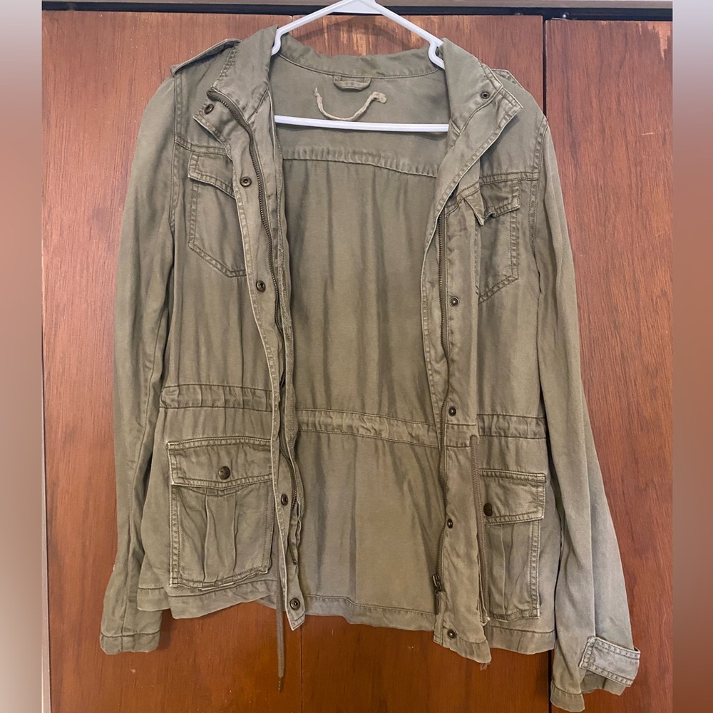 Green combat-style jacket